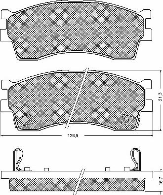 Japanparts 50K0017 - Гальмівні колодки, дискові гальма avtolavka.club