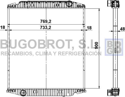 BUGOBROT 40-IV0004 - Радіатор, охолодження двигуна avtolavka.club