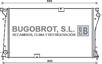 BUGOBROT 40-RT2490 - Радіатор, охолодження двигуна avtolavka.club