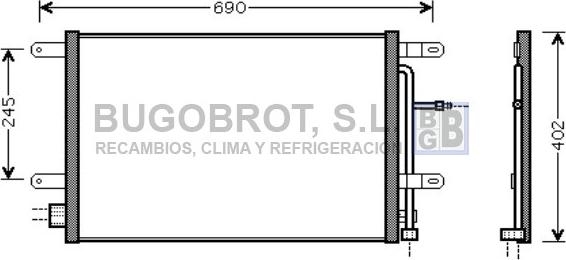 BUGOBROT 62-AI5238 - Конденсатор, кондиціонер avtolavka.club