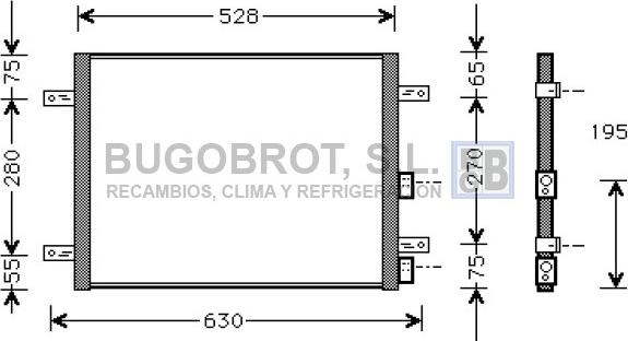 BUGOBROT 62-AL5081 - Конденсатор, кондиціонер avtolavka.club