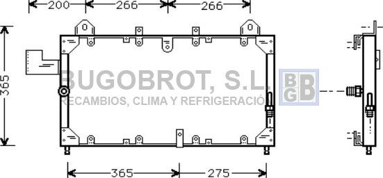 BUGOBROT 62-AU5140 - Конденсатор, кондиціонер avtolavka.club