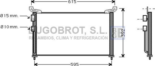 BUGOBROT 62-AU5136 - Конденсатор, кондиціонер avtolavka.club