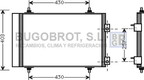 BUGOBROT 62-CN5240 - Конденсатор, кондиціонер avtolavka.club