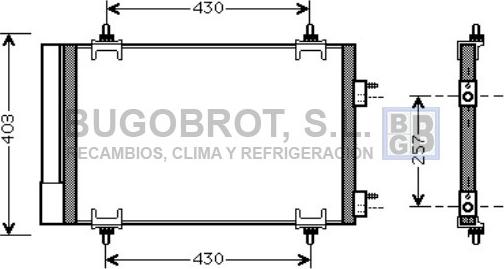 BUGOBROT 62-CN5230 - Конденсатор, кондиціонер avtolavka.club