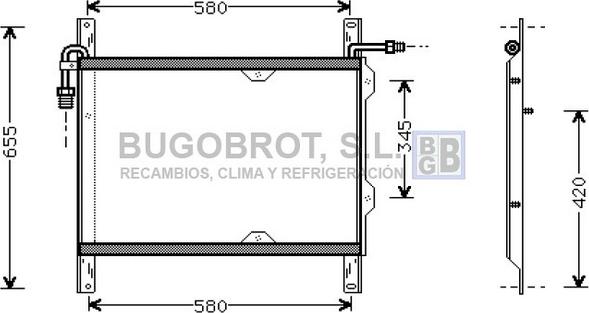 BUGOBROT 62-DF5022 - Конденсатор, кондиціонер avtolavka.club