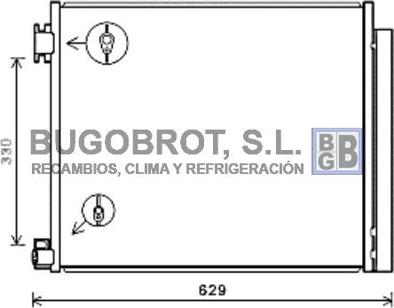 BUGOBROT 62-DN5422 - Конденсатор, кондиціонер avtolavka.club