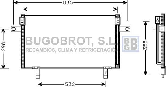 BUGOBROT 62-DN5195 - Конденсатор, кондиціонер avtolavka.club