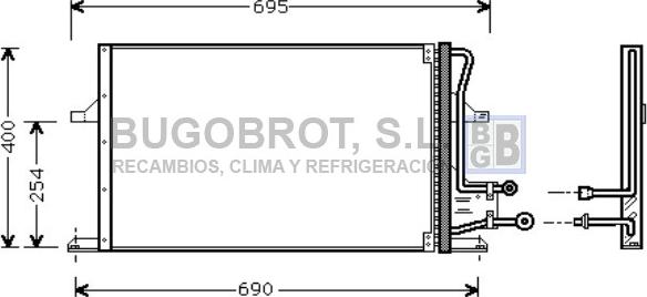 BUGOBROT 62-FD5227 - Конденсатор, кондиціонер avtolavka.club