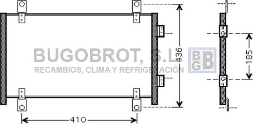 BUGOBROT 62-FT5302 - Конденсатор, кондиціонер avtolavka.club