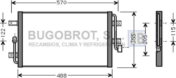 BUGOBROT 62-FT5245 - Конденсатор, кондиціонер avtolavka.club