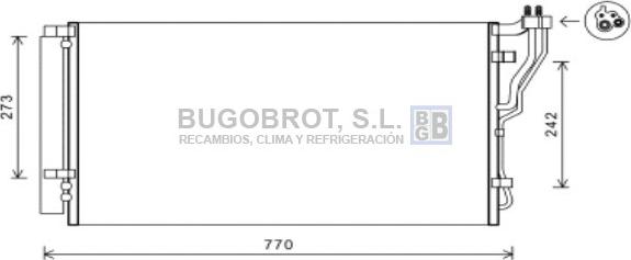 BUGOBROT 62-HY5246 - Конденсатор, кондиціонер avtolavka.club