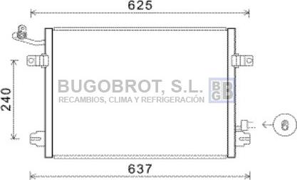 BUGOBROT 62-JR5048 - Конденсатор, кондиціонер avtolavka.club