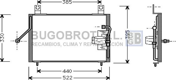 BUGOBROT 62-KA5004 - Конденсатор, кондиціонер avtolavka.club