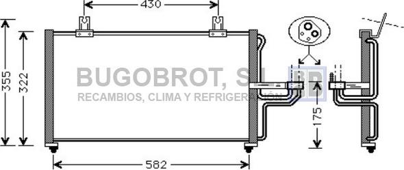 BUGOBROT 62-KA5005 - Конденсатор, кондиціонер avtolavka.club