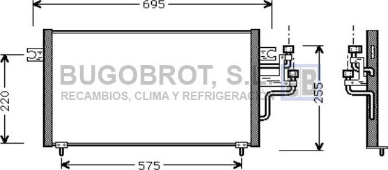 BUGOBROT 62-MT5119 - Конденсатор, кондиціонер avtolavka.club