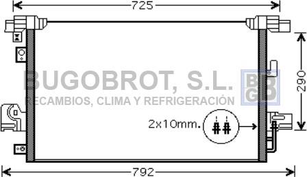 BUGOBROT 62-MT5210 - Конденсатор, кондиціонер avtolavka.club