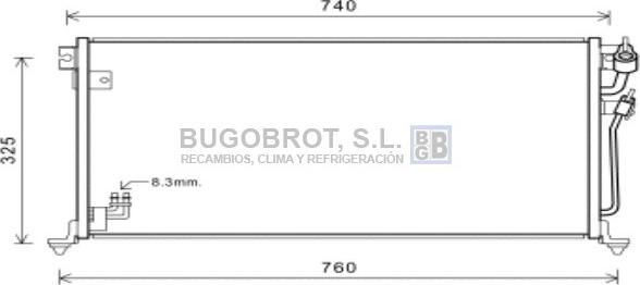 BUGOBROT 62-MT5220 - Конденсатор, кондиціонер avtolavka.club
