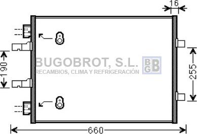 BUGOBROT 62-OL5480 - Конденсатор, кондиціонер avtolavka.club