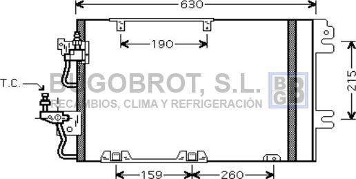 BUGOBROT 62-OL5367 - Конденсатор, кондиціонер avtolavka.club