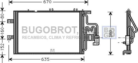 BUGOBROT 62-OL5309 - Конденсатор, кондиціонер avtolavka.club