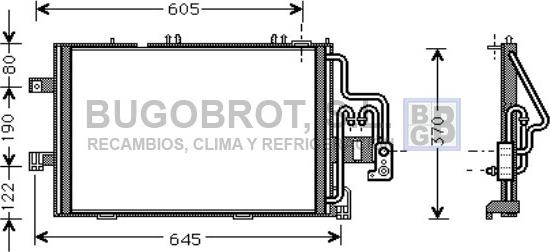 BUGOBROT 62-OL5307 - Конденсатор, кондиціонер avtolavka.club