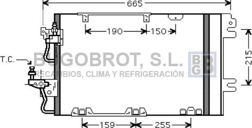 BUGOBROT 62-OL5384 - Конденсатор, кондиціонер avtolavka.club