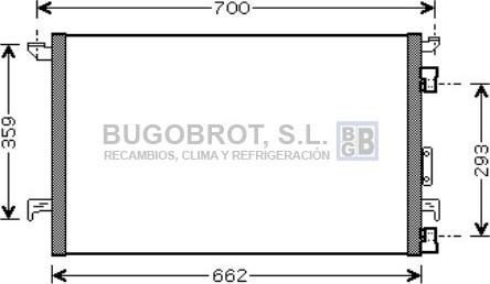 BUGOBROT 62-OL5333 - Конденсатор, кондиціонер avtolavka.club