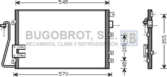 BUGOBROT 62-RT5340 - Конденсатор, кондиціонер avtolavka.club