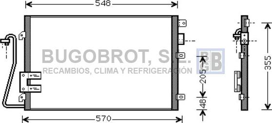 BUGOBROT 62-RT5376 - Конденсатор, кондиціонер avtolavka.club