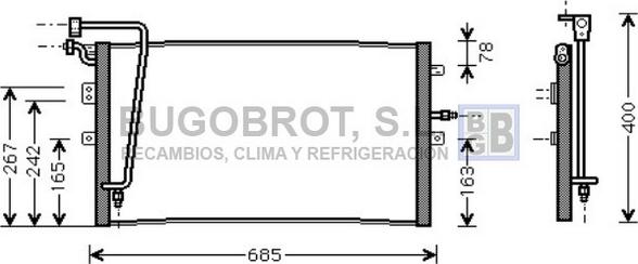 BUGOBROT 62-SB5039 - Конденсатор, кондиціонер avtolavka.club