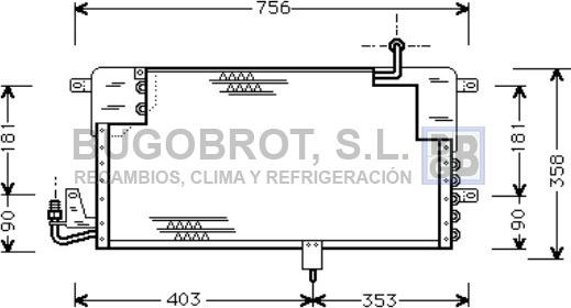 BUGOBROT 62-VW5125 - Конденсатор, кондиціонер avtolavka.club