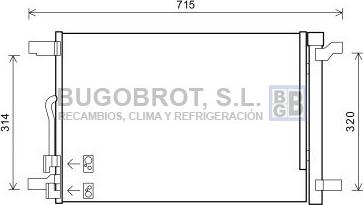 BUGOBROT 62-VW5335 - Конденсатор, кондиціонер avtolavka.club