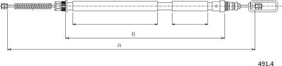 Cabor 491.4 - Трос, гальмівна система avtolavka.club