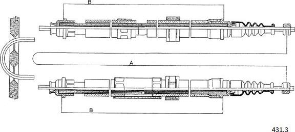 Cabor 431.3 - Трос, гальмівна система avtolavka.club