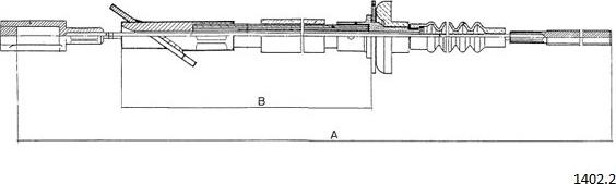 Cabor 1402.2 - Трос, управління зчепленням avtolavka.club
