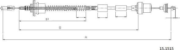 Cabor 15.1515 - Трос, управління зчепленням avtolavka.club