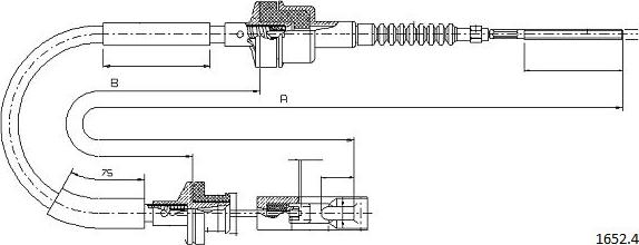 Cabor 1652.4 - Трос, управління зчепленням avtolavka.club