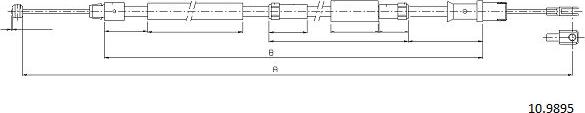 Cabor 10.9895 - Трос, гальмівна система avtolavka.club