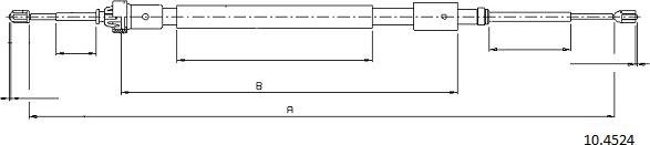 Cabor 10.4524 - Трос, гальмівна система avtolavka.club