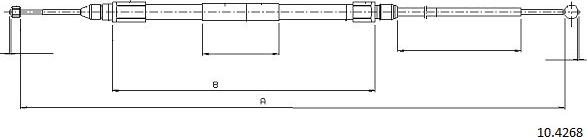 Cabor 10.4268 - Трос, гальмівна система avtolavka.club