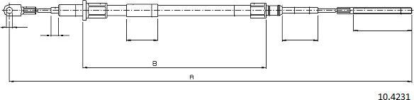 Cabor 10.4231 - Трос, гальмівна система avtolavka.club