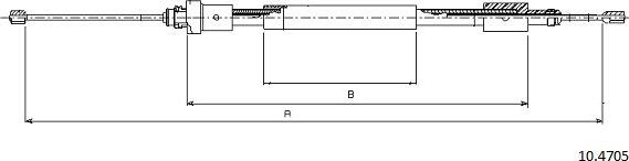 Cabor 10.4705 - Трос, гальмівна система avtolavka.club