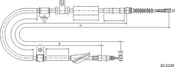 Cabor 10.5239 - Трос, гальмівна система avtolavka.club