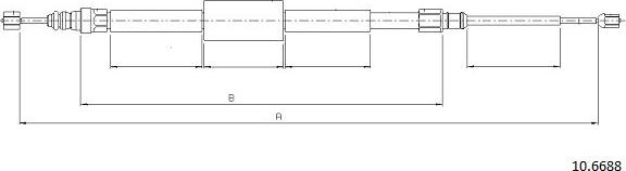 Cabor 10.6688 - Трос, гальмівна система avtolavka.club