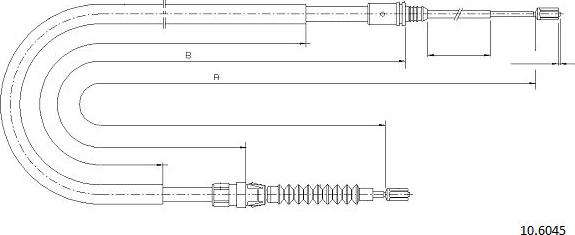 Cabor 10.6045 - Трос, гальмівна система avtolavka.club