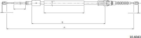 Cabor 10.6043 - Трос, гальмівна система avtolavka.club