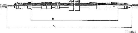 Cabor 10.6025 - Трос, гальмівна система avtolavka.club