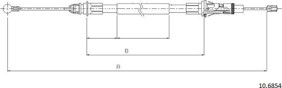 Cabor 10.6854 - Трос, гальмівна система avtolavka.club