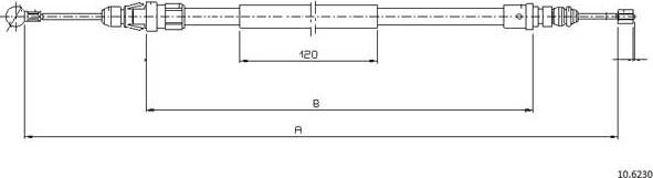 Cabor 10.6230 - Трос, гальмівна система avtolavka.club